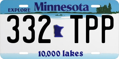 MN license plate 332TPP