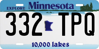 MN license plate 332TPQ