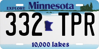 MN license plate 332TPR