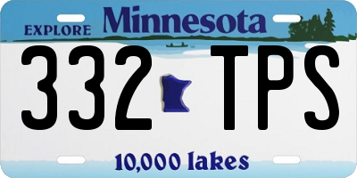 MN license plate 332TPS