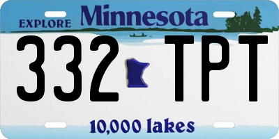 MN license plate 332TPT