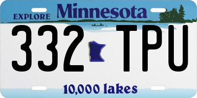 MN license plate 332TPU