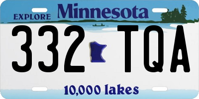 MN license plate 332TQA