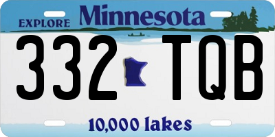 MN license plate 332TQB