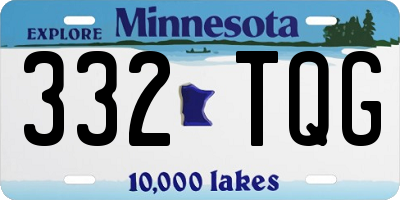 MN license plate 332TQG