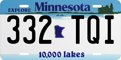 MN license plate 332TQI