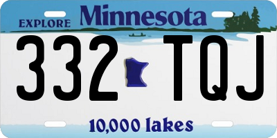 MN license plate 332TQJ