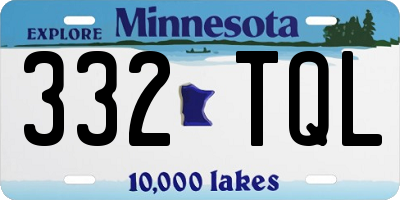 MN license plate 332TQL