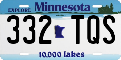 MN license plate 332TQS