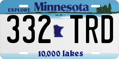 MN license plate 332TRD
