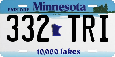 MN license plate 332TRI