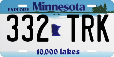 MN license plate 332TRK
