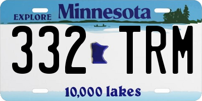 MN license plate 332TRM