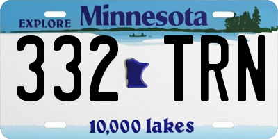 MN license plate 332TRN