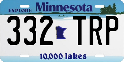 MN license plate 332TRP