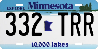 MN license plate 332TRR