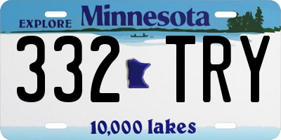 MN license plate 332TRY
