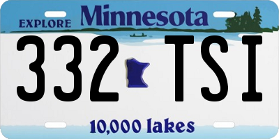 MN license plate 332TSI