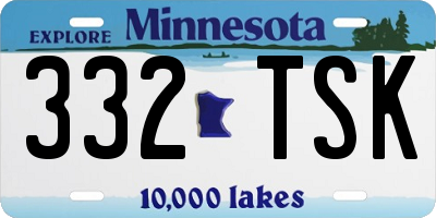 MN license plate 332TSK