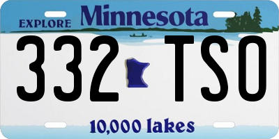 MN license plate 332TSO
