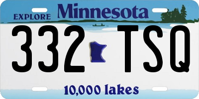 MN license plate 332TSQ