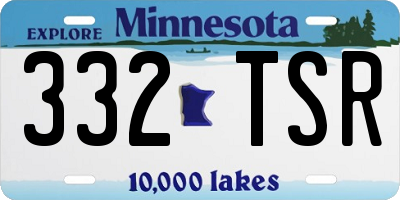 MN license plate 332TSR