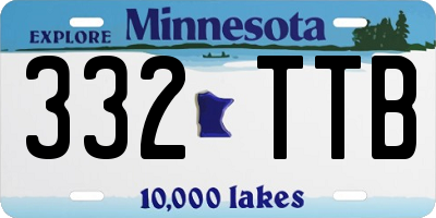 MN license plate 332TTB