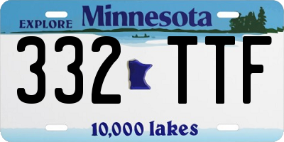 MN license plate 332TTF