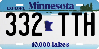 MN license plate 332TTH