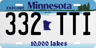 MN license plate 332TTI