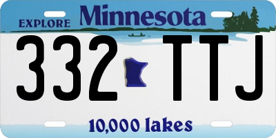 MN license plate 332TTJ