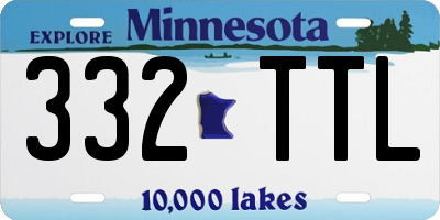 MN license plate 332TTL