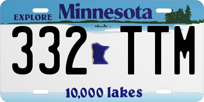 MN license plate 332TTM