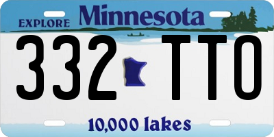 MN license plate 332TTO