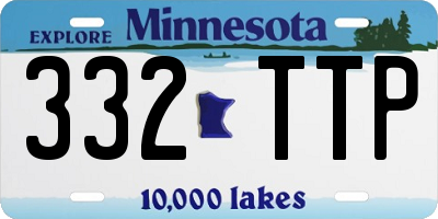 MN license plate 332TTP