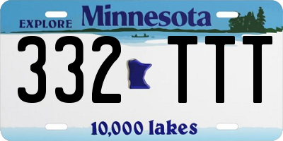 MN license plate 332TTT