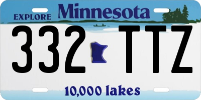 MN license plate 332TTZ