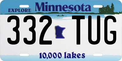 MN license plate 332TUG