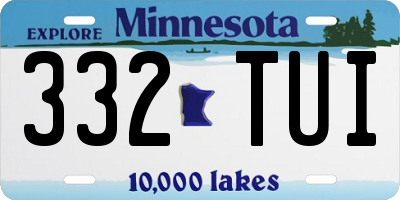 MN license plate 332TUI