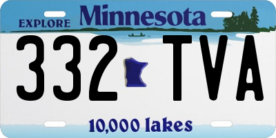 MN license plate 332TVA