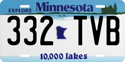 MN license plate 332TVB