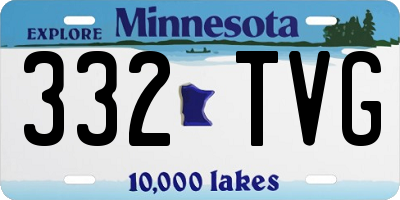 MN license plate 332TVG
