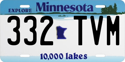 MN license plate 332TVM
