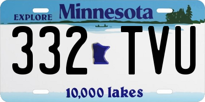 MN license plate 332TVU