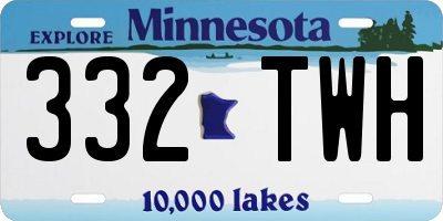MN license plate 332TWH