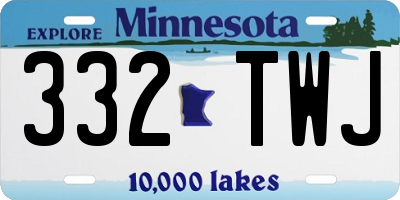 MN license plate 332TWJ