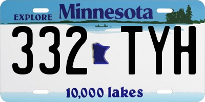 MN license plate 332TYH