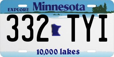 MN license plate 332TYI