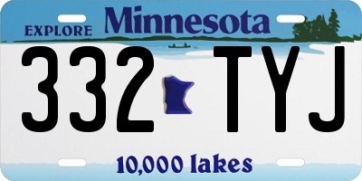 MN license plate 332TYJ