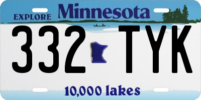 MN license plate 332TYK